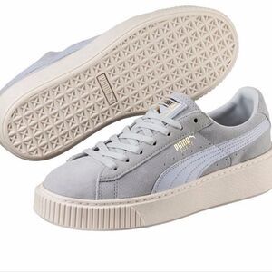 EUC WOMEN’S HALOGEN BLUE SIZE 11/EURO 42.5 PUMA SUEDE PLATFORM SHOES